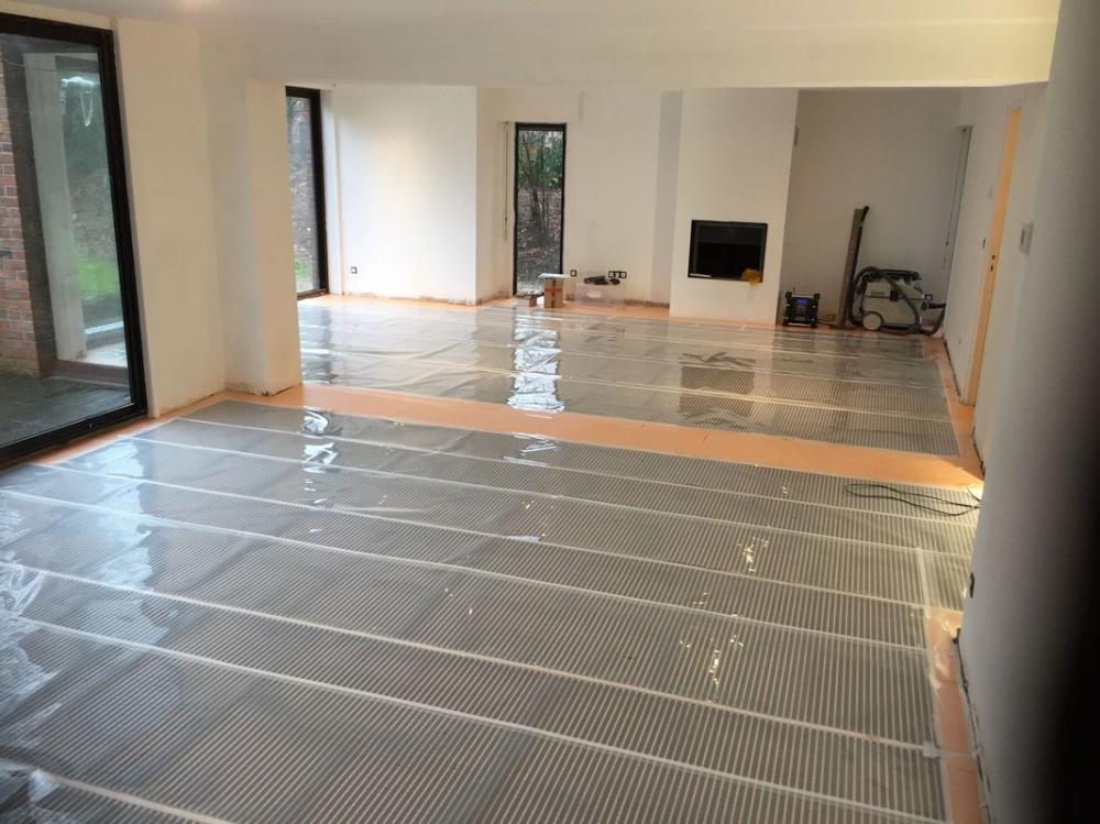 Pose de plancher chauffant
