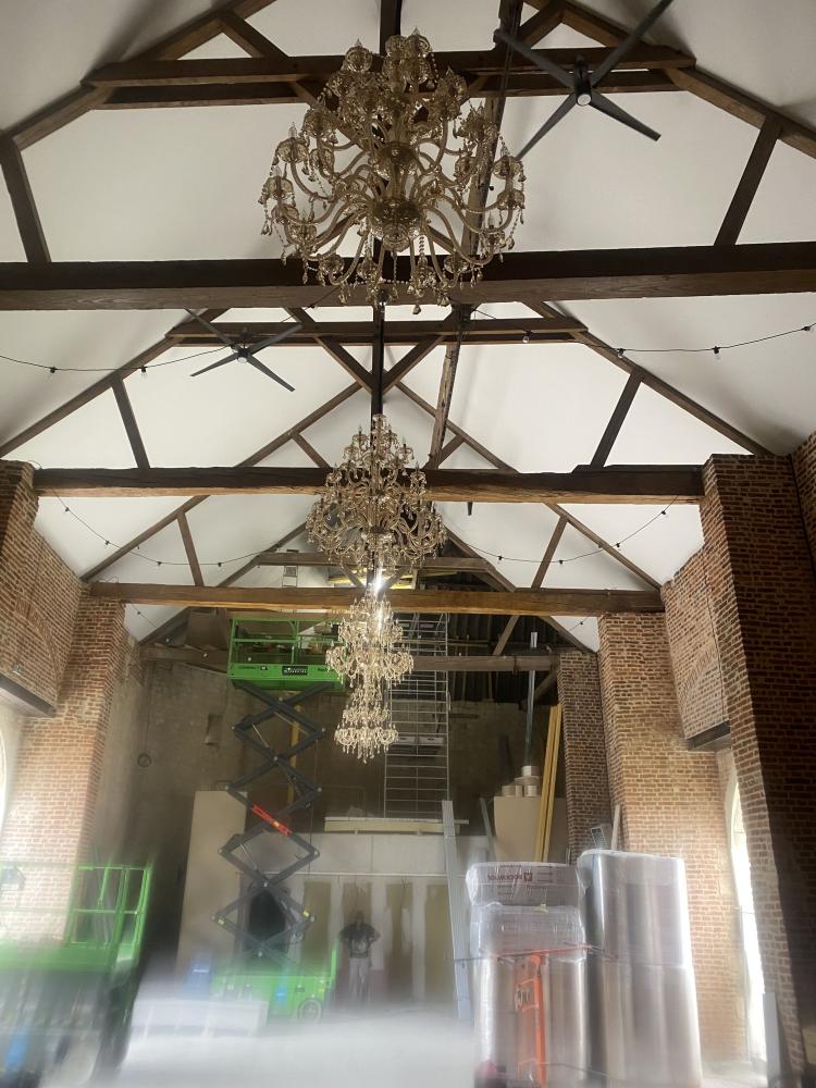 Chantier -  salle de réception château Esnes 11